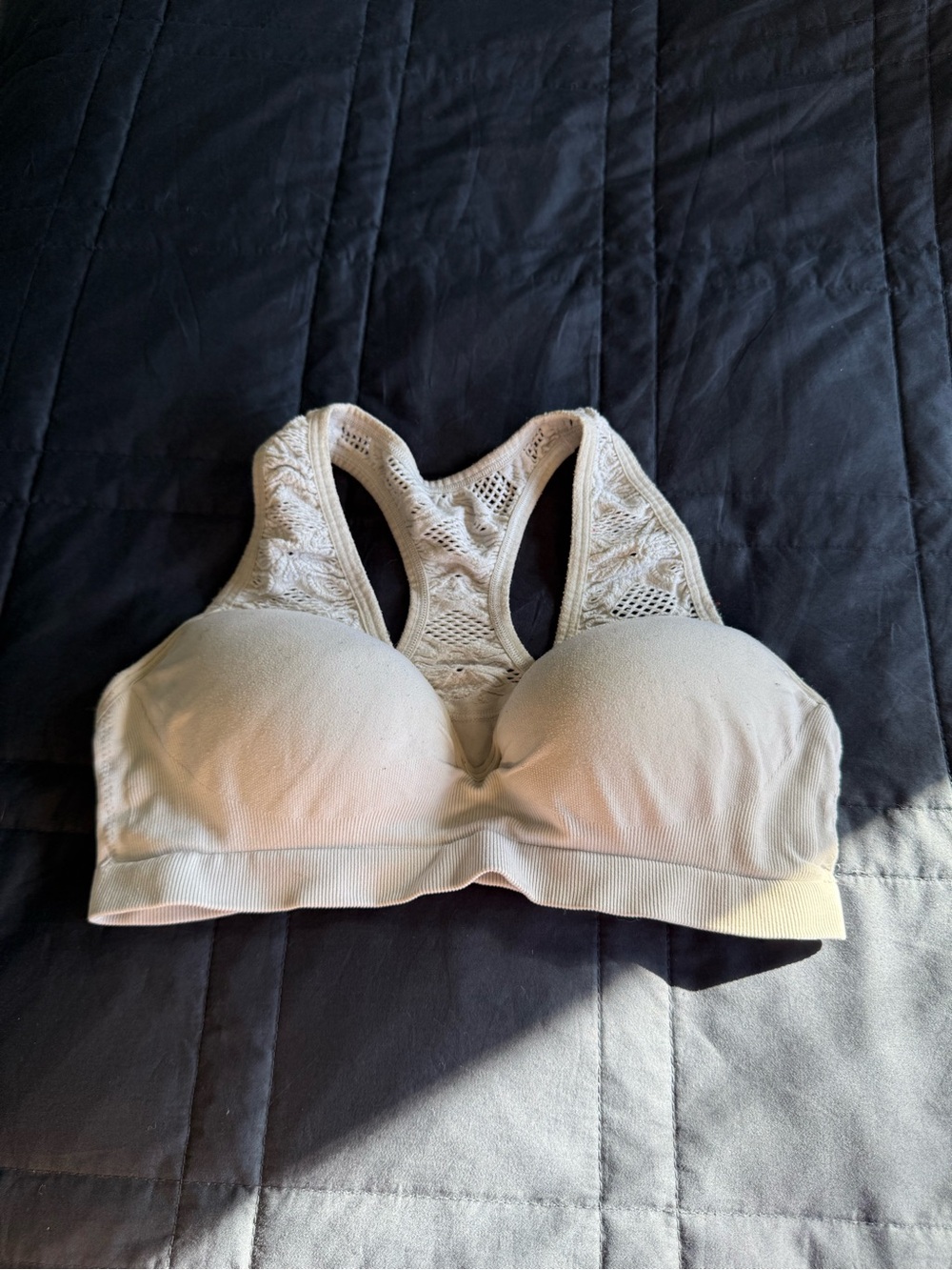 White Victoria's Secret PINK Push Up Sports Bra